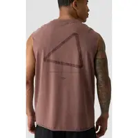 ICANIWILL Grit Stonewashed Tank Print Auburn Brown