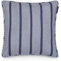 Lexington Home Classic Striped Organic Cotton Twill Pillow Cover - Blue - 50X50