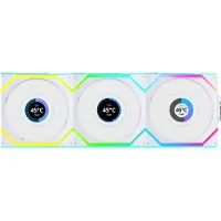 Lian Li UNI FAN SL Wireless 120 mm LCD tuuletinpakkaus, 3 kpl, valkoinen