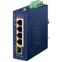Planet IP30 Compact size 4-Port IGS-514PT Hallitsematon Gigabit Ethernet (10/100/1000) Power over Ethernet -tuki Sininen (IGS-514PT)