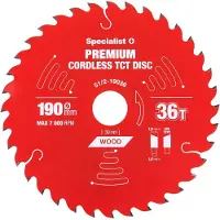 Specialist+ Katkaisulaikka Specialist+ LTW1903630-T; 190x30x1,0 mm; Z36; 15°