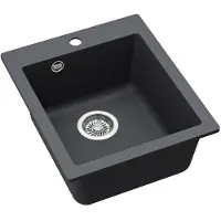 AquaSanita Kiviallas HELIKA Simplex SQS100-222W, grafiitin värinen.
