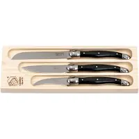 Laguiole Style de Vie keittiöveitset 3 kpl, musta