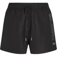 Karl lagerfeld Uimashortsit 'Ikon' hopeanharmaa / musta