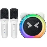 Yes I Do YSW36 Cute Ears Bluetooth 5.3 karaokekaiutin kahdella mikrofonilla lapsille - valkoinen
