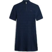 Tommy Hilfiger Co Cable Mid Gg Shift Mk Dress - Navy - L