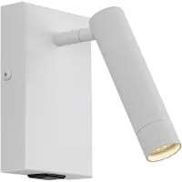 QAZQA Moderni seinävalaisin valkoinen säädettävä USB-C-liitännällä - Croft