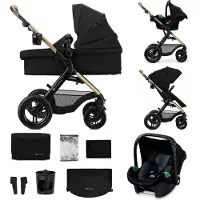 Kinderkraft MOOV 2 XL Air Yhdistelmävaunut, Pure Black