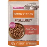 Nature’s Variety 28x70g Lohi Nature's Variety Kitten Bites in Sauce märkäruokaa kissalle 28x70g Lohi Nature's Variety Kitten Bites in Sauce märkäruokaa kissalle