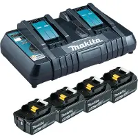 Makita 199485-6, Akku- ja laturisarja, litium-ioni (Li-Ion), 6 At, 18 V, , 4 kpl