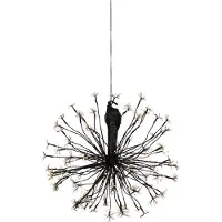 Luca Lighting Jouluriipusvalaisin pallo musta 60cm sis. LED ajastimella IP44 - Nobu