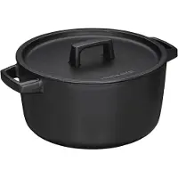 Fiskars Folken Casserole W/Lid 4L - Black - 4 LITER