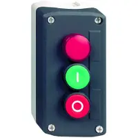 Schneider Electric ELECTRIC PAINIKEKOTELO TUMMAN HARMAA, PAINIKKEET"I-O" + PUNAINEN VALO (XALD363M)