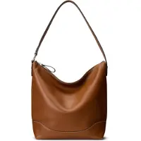 Ralph Lauren Leather Large Tasha Bucket Bag - Brown - ONE SIZE