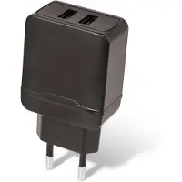 Setty 2xUSB-laturi 2 4A musta