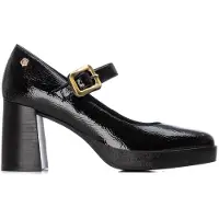 Carmela for woman. 16253503-NEGRO Leather shoes 162535 black (36), 5 to 8 cm, Buckle, Casual