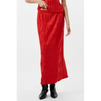 French Connection Moira Pleated Skirt - Red - XL
