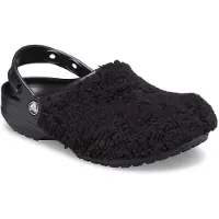 Crocs -kengät turkista, musta, Classic Fuzz Mania