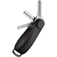 OrbitKey - Crazy Horse Leather Key Organiser - Obsidian Red