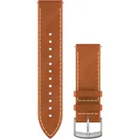 Garmin PIKAKIINNITTEISET HIHNAT (20 MM), RUSKEA ITALIALAINEN NAHKA JA HOPEAT KIINNITYSOSAT (010-12691-0A)
