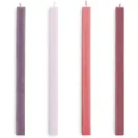 HAY Square Candle kynttilä mix 4-pack Reds-bordeaux.