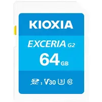 Kioxia LNEX2L064GG4, 64 GB, SDXC, Luokka 10, UHS-I, 100 MB/s, 50 MB/s