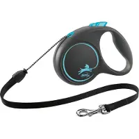 Flexi - Kelatalutin Black Design Cord Sininen, 5m, M, max 20kg - Koirat - Kaulapannat