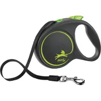 Flexi Sisäänvedettävä talutushihna - - FU32T5-251-S-CG - 5m - Musta/vihreä - Koirille enintään 50 kg