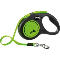Flexi - Hihna New Neon Band Green Small, 5 m, max 15 kg - Koirat - Kaulapannat