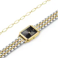 Rosefield Black Dial Duotone Octagon ja rannekoru BDOOG-X290