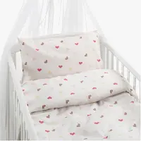 Borganas Pussilakanasetti Pinnasänky Hjärtrud Kaksiosainen 100x130, Beige