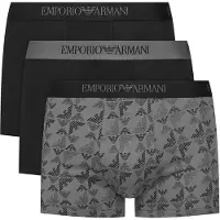 Emporio Armani Bokserishortsit harmaa / musta