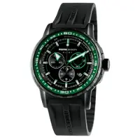 Momo Design Pilot Pro Chrono Svart/Grön 46mm Gummi