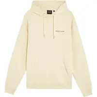 Lyle & Scott Script Brushback Pullover Hoodie - Cream - XL