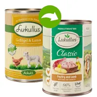 Lukullus 24x400g villikani ja kalkkuna koiranruoka