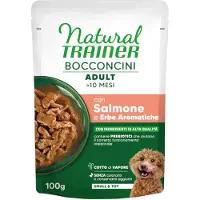 NATURAL TRAINER 12x100g Bocconcini Adult Small & Toy paloja kastikkeessa lohi