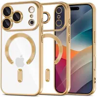 TechProtection iPhone 17 Pro Max MagFlex -kotelo - MagSafe-yhteensopiva - Kirkas / Kulta