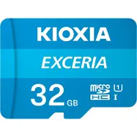 Kioxia Exceria 32 Gt MicroSDHC UHS-I U1 Class 10 -muistikortti + SD-adapteri, sininen
