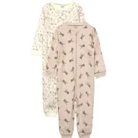 Pippi Nightsuit -Zipper (2-Pack) - Beige - 50