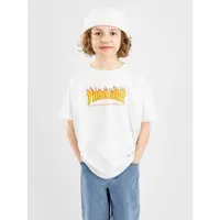 Thrasher Flame Kids Kids T-paita valkoinen, S