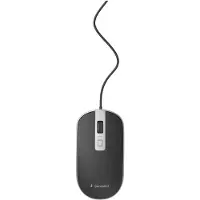 Gembird MUS-4B-06-BS, Molempikätinen, Optinen, USB A-tyyppi, 1200 DPI, Musta, Hopea