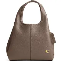 Coach Polished Pebble Leather Lana Shoulder Bag 23 - Brown - ONE SIZE
