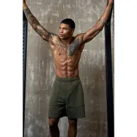 ICANIWILL Grit Stonewashed Sweatshorts Dark Khaki Green