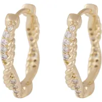 Sno of sweden Twist Ring Ear Gold Clear Onesize