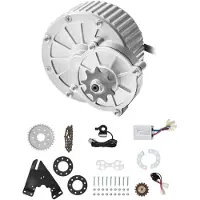 Vevor 450W sähköharjallinen tasavirtamoottorisarja - 36V 3000 rpm moottori päivitetyllä nopeudensäätimellä ja peukalokaasulla varustettuna karting-autoihin, sähköpyöriin, moottoripyöriin ja skootterei