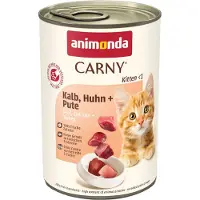Animonda Carny 24x400g Kitten vasikka, kana & kalkkuna -kissanruoka