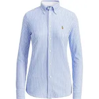 Ralph Lauren for woman. 211664416002 Knitted oxford shirt with blue stripes (S), Casual, Cotton, Long sleeve