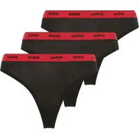 HUGO Triplet Thong Stripe - Black - L