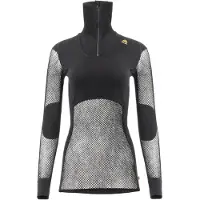 Aclima WoolNet Polo With Zip Woman Jet Black Kerrasto yläosat M