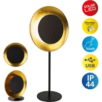 Näve Led pöytävalaisin Solan, himmennettävä, Musta, Olohuone/ruokailutila, Metalli, Moderni